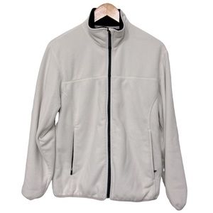 Lands End Off White Fleece Jacket - size M (10/12)